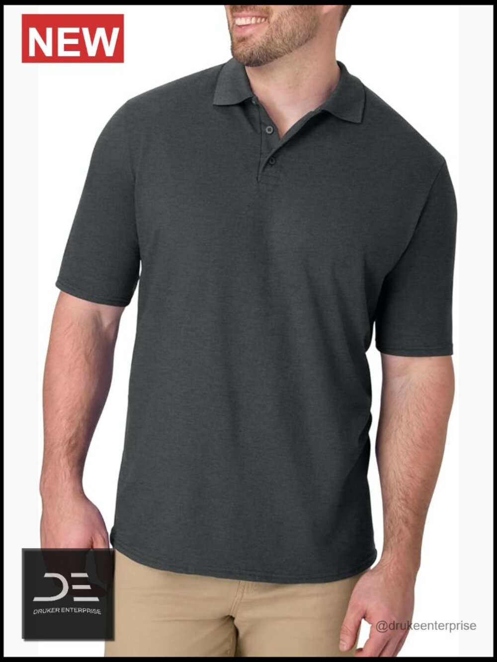 Men's Midweight Short Sleeve Polo Shirt With Odor Control